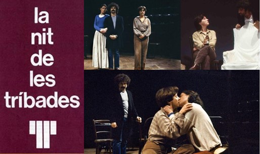 imatges de l'obra La nit de les tríbades estrenada al Teatre Lliure l'any 1978