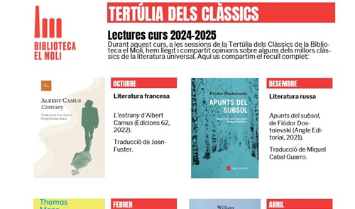 Tertúlia de clàssics 2024-25