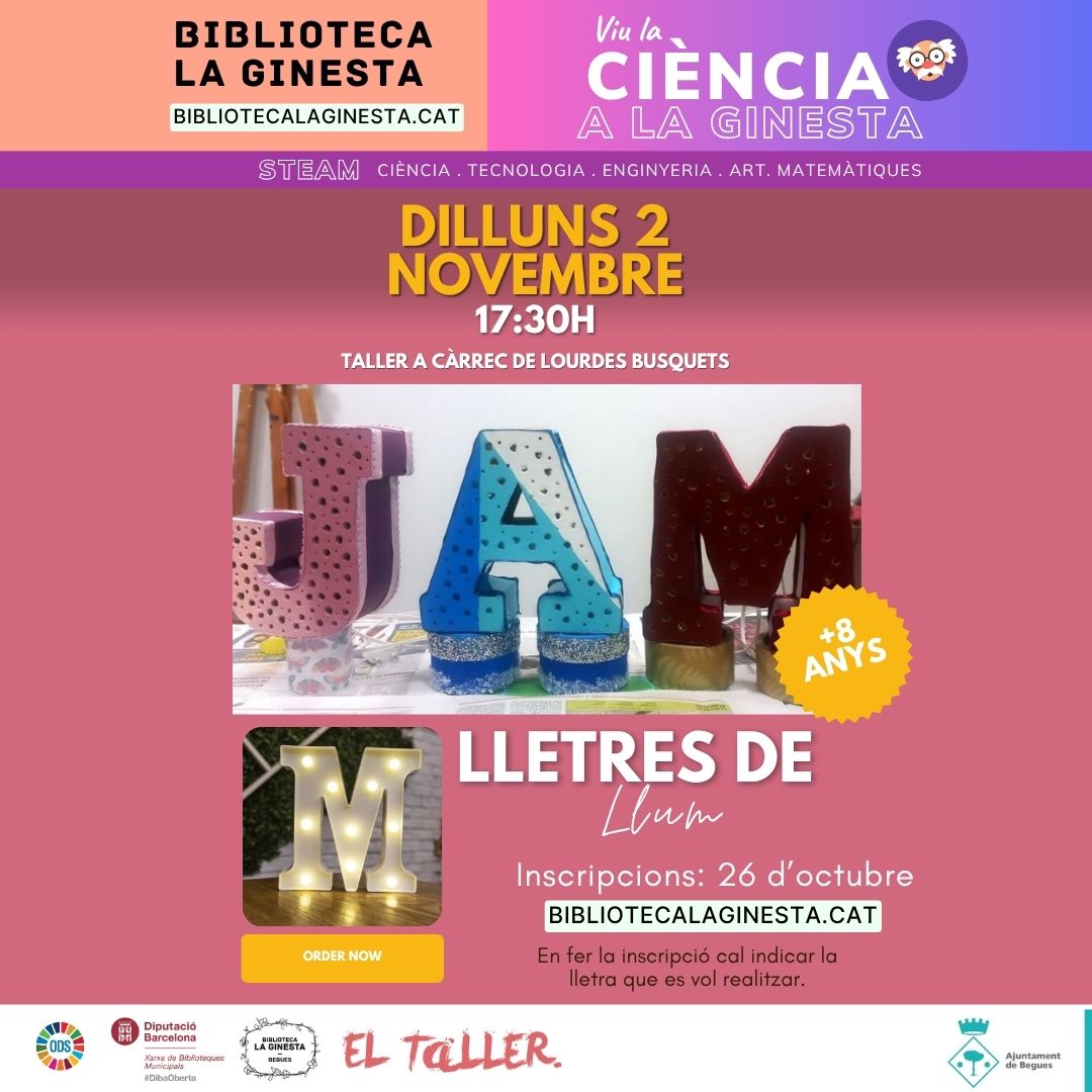 Taller infantil Lletres de llum