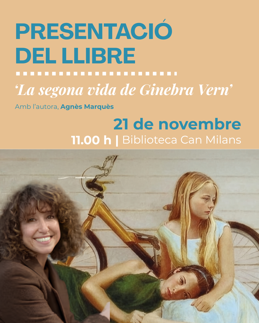 PRESENTACIÓ DEL LLIBRE. 'La segona vida de Ginebra Vern' (Premi Ramon Llull 2026). Amb l'autora, Agnès Marquès