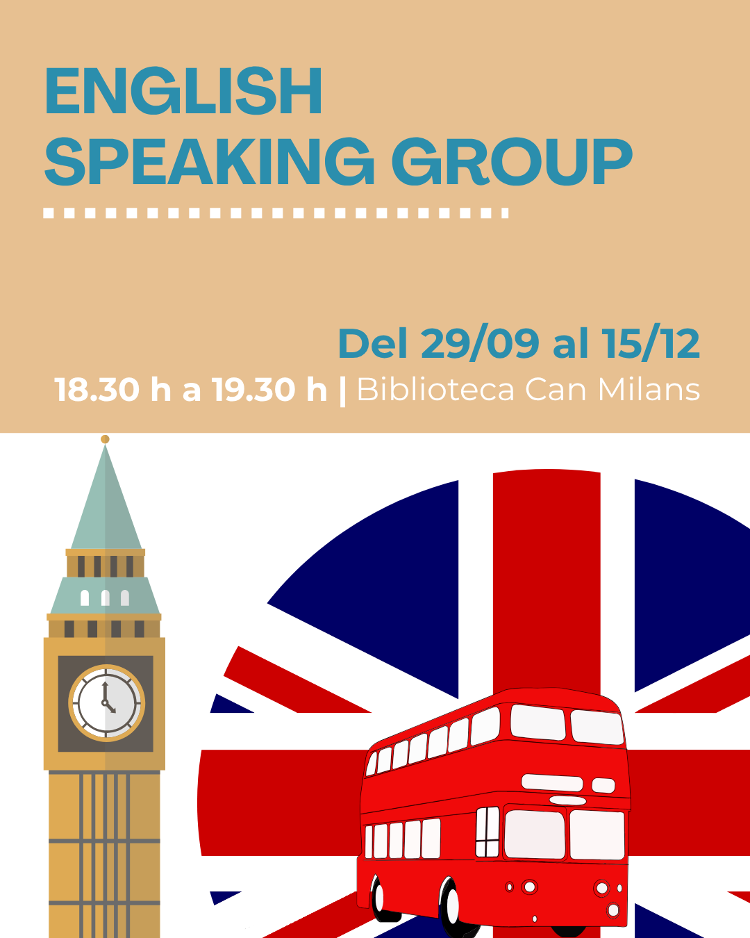 ENGLISH SPEAKING GROUP. A càrrec de karolien Coopman