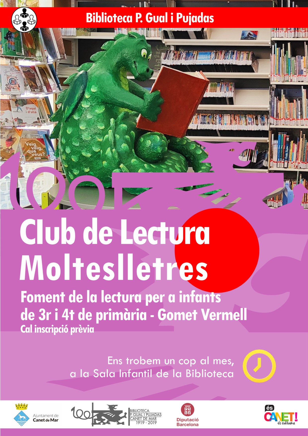 Club de Lectura Molteslletres (gomet vermell)