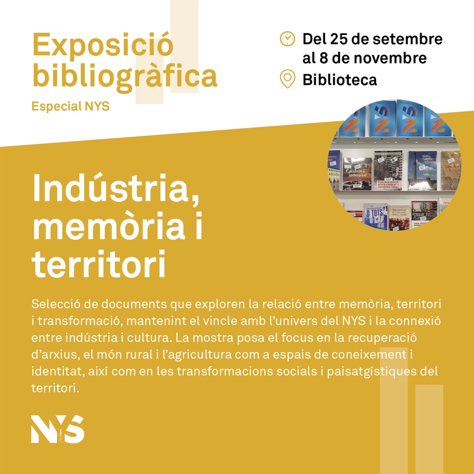 Mostra bibliogràfica especial NYS (25 de setembre - 7 de novembre de 2026)