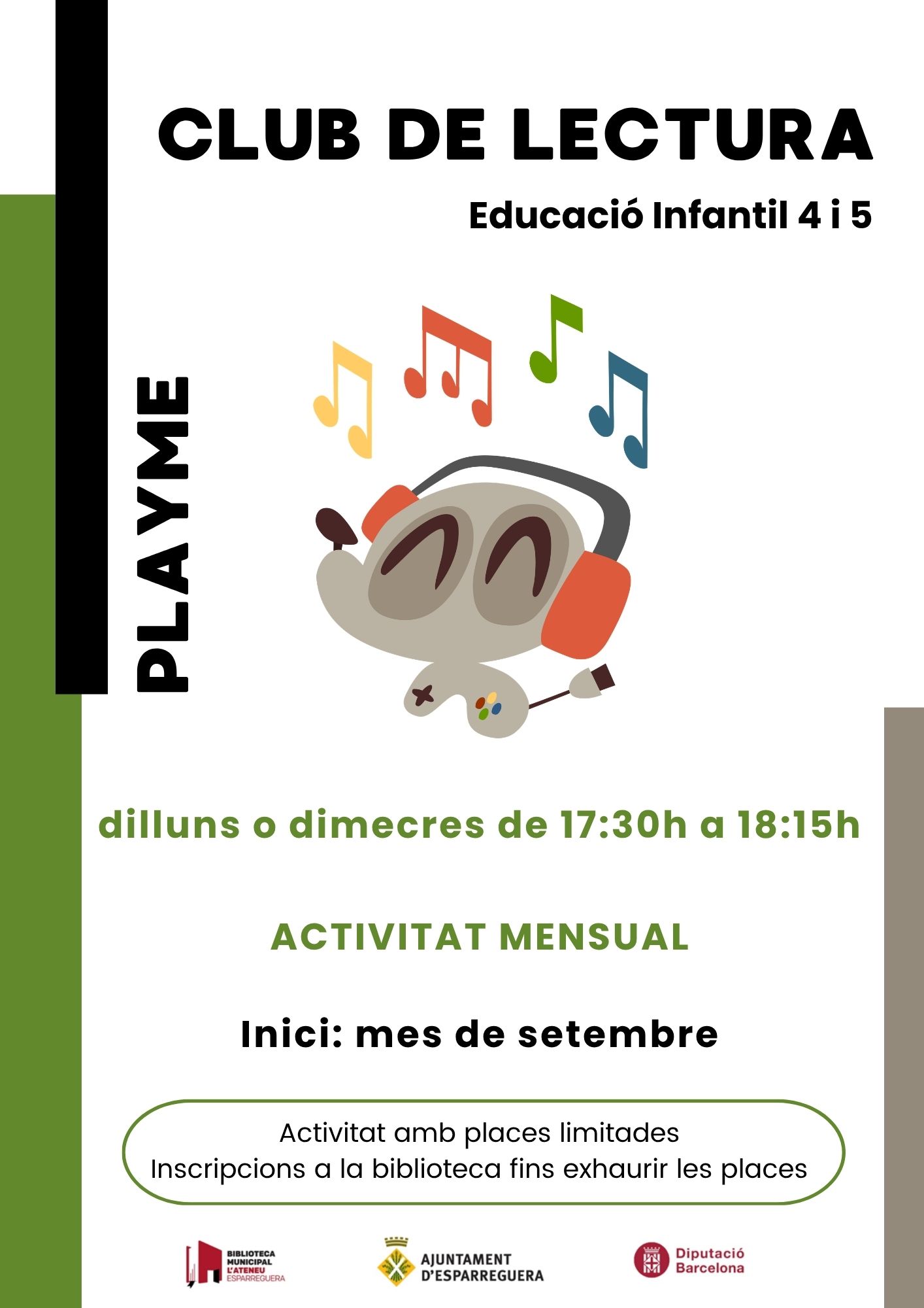 Club de lectura del Playme (Educació Infantil 4 i 5)