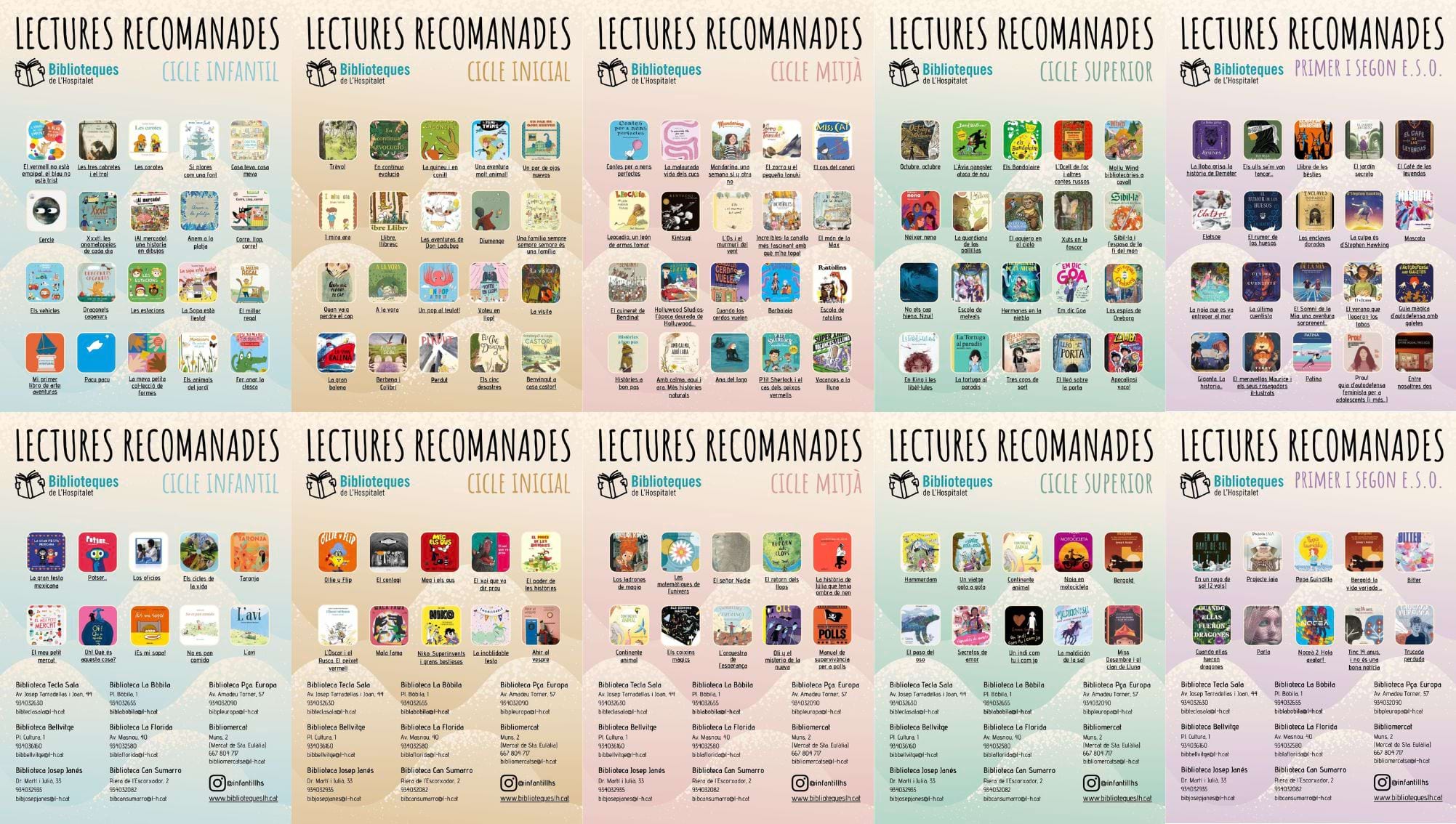 Lectures recomanades per cicles escolars