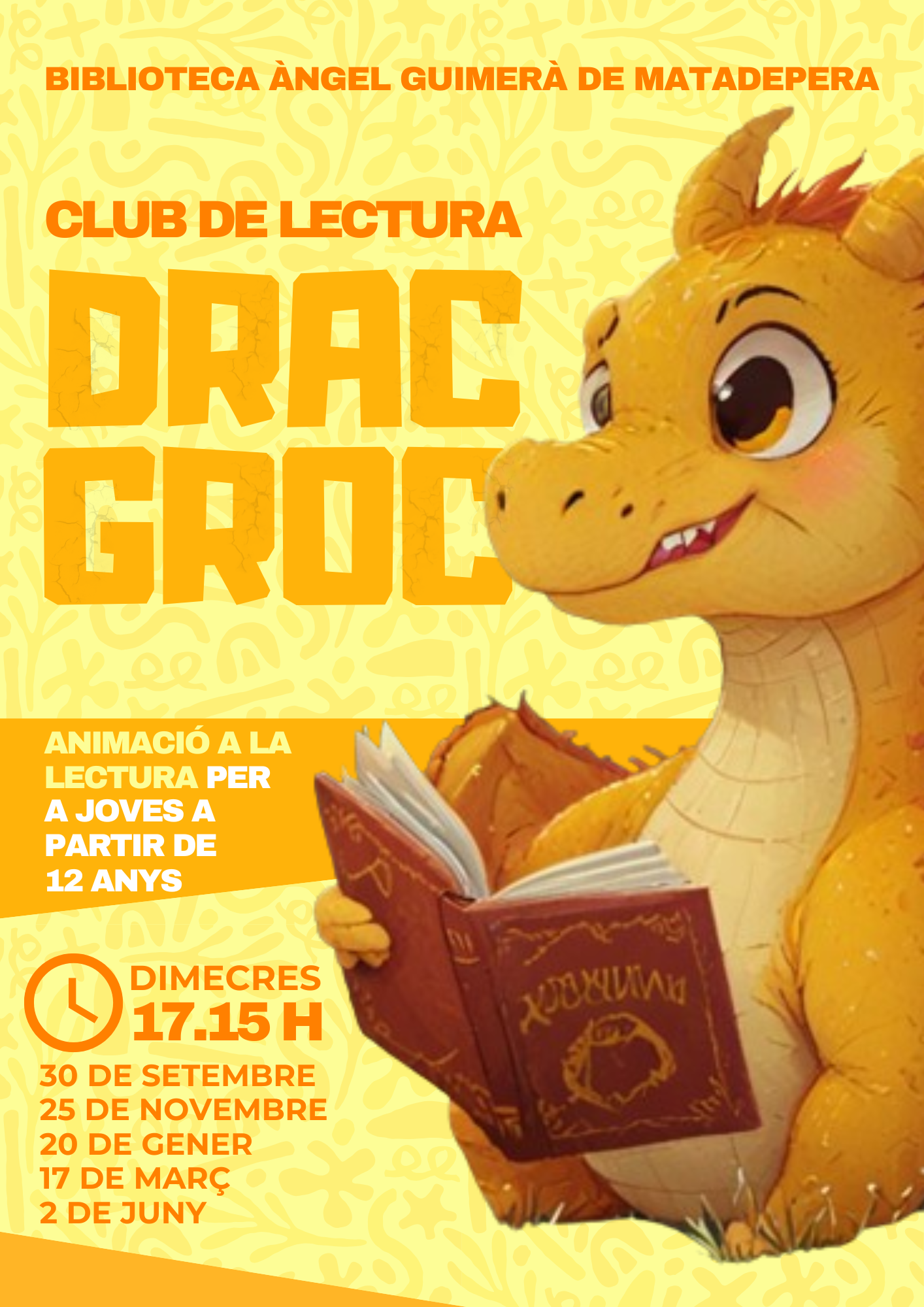 Club de Lectura Juvenil Drac Groc a partir de 12 anys
