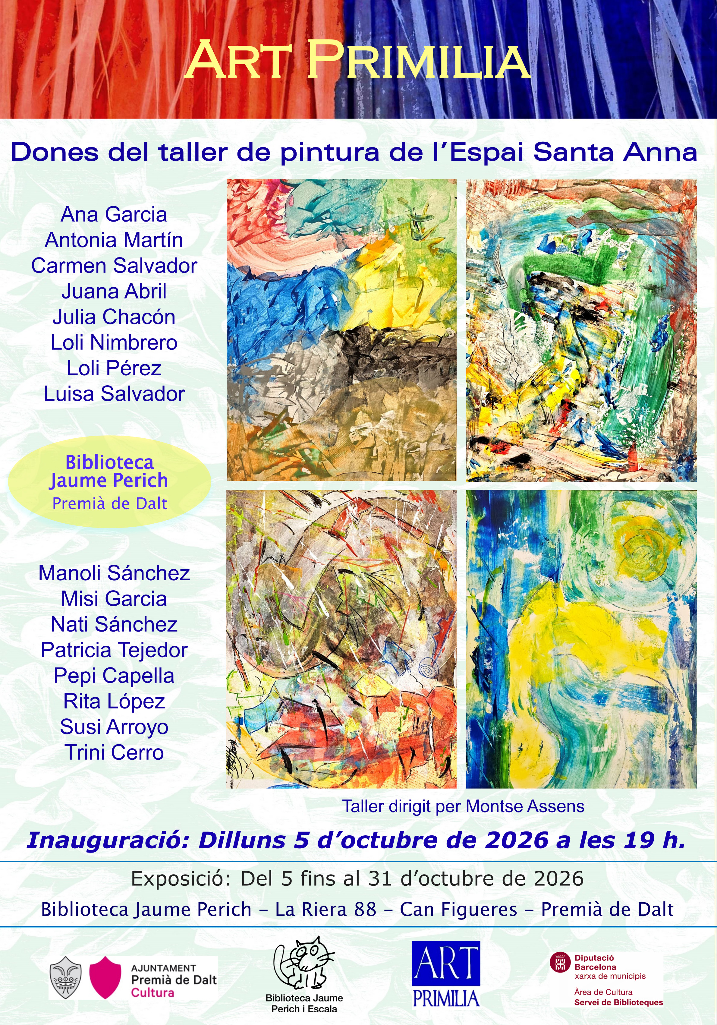 Dones del taller de pintura de l'Espai Santa Anna
