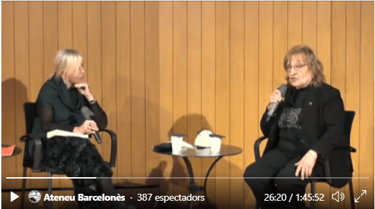 Ateneu Barcelonès : acte d'homenatge a Marta Pessarrodona