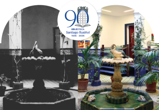Exposició 90 anys de la Biblioteca Santiago Rusiñol.