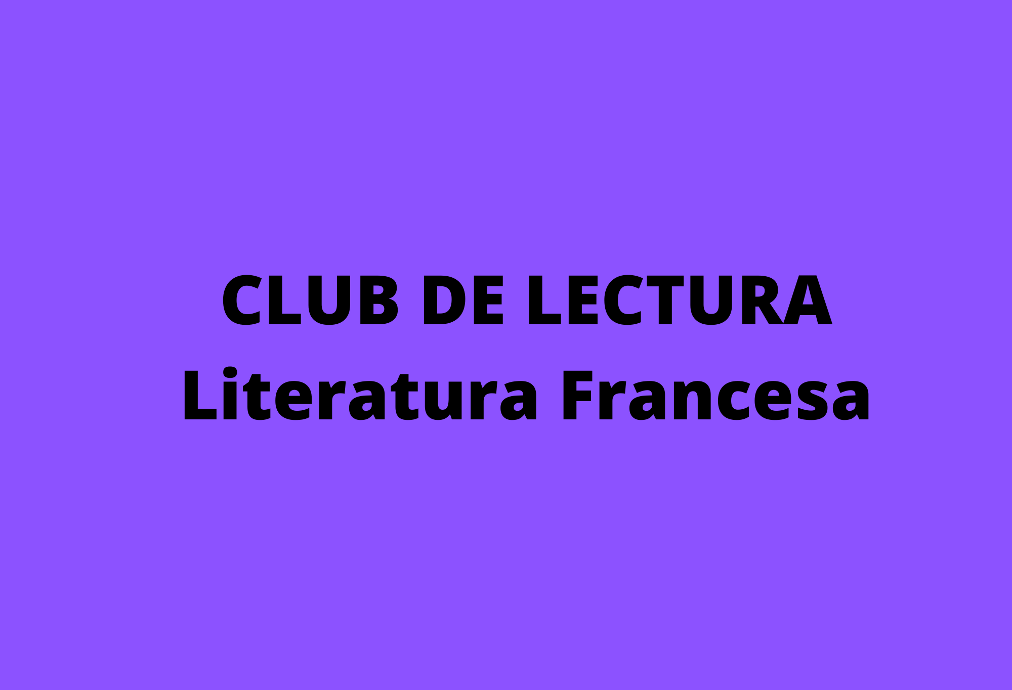 Club de Literatura Francesa