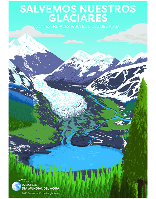 Pòster en castellà de la campanya #WorldWaterDay 2025